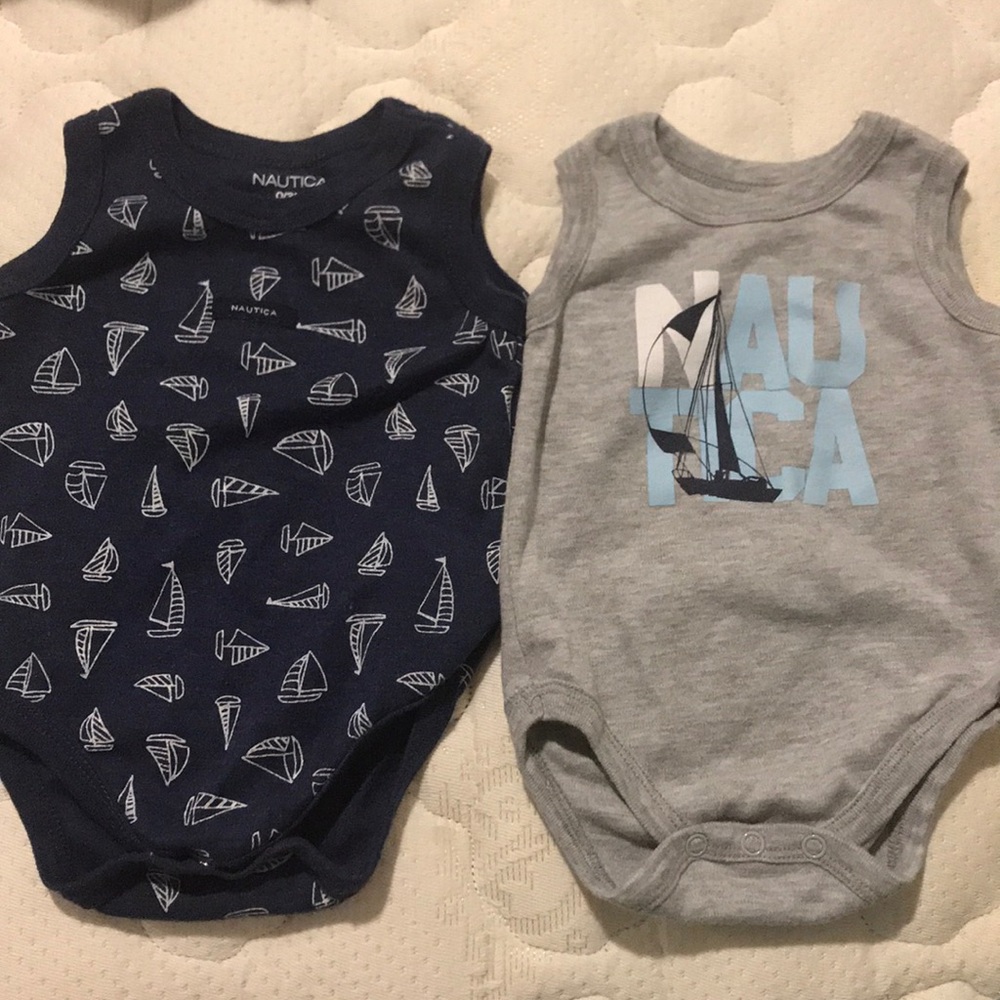 0-3 month Nautica onesies